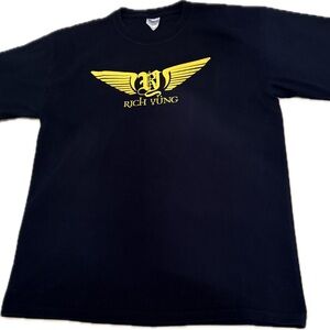 Rich Yung Black T-Shirt with Yellow Wings